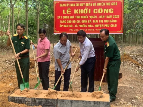 Khởi công xây dựng nhà tình nghĩa “Quân  - Dân”