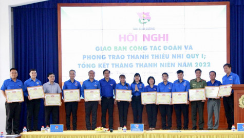 Khen thưởng 12 tập thể có thành tích xuất sắc trong Tháng Thanh niên