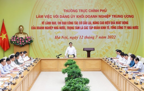 Thủ tướng làm việc với Đảng ủy Khối doanh nghiệp Trung ương