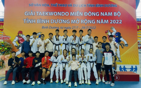 Giải Taekwondo miền Đông Nam bộ tỉnh Bình Dương mở rộng 2022: Bình Dương 1 giành hạng nhất toàn đoàn