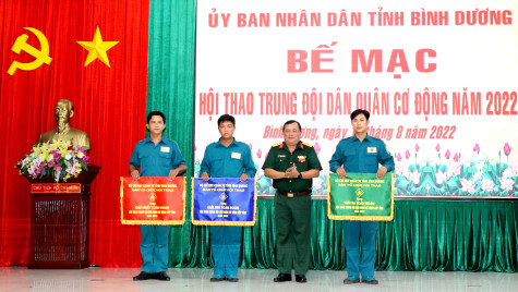 Hội thao Trung đội Dân quân cơ động cấp tỉnh năm 2022 thành công tốt đẹp