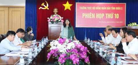 Thường trực HĐND tỉnh Bình Dương họp phiên thứ 10