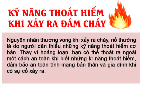 Kỹ năng thoát hiểm cần biết khi xảy ra cháy, nổ