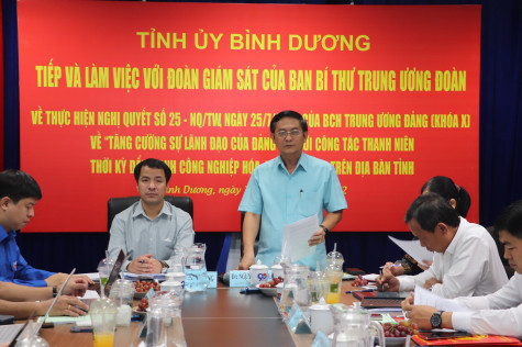 Bình Dương luôn quan tâm công tác giáo dục lý tưởng, đạo đức cách mạng cho thanh niên