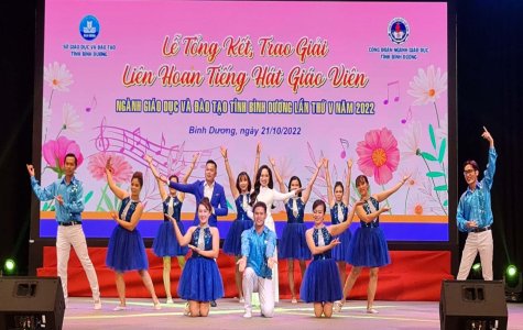 Bế mạc Liên hoan Tiếng hát giáo viên ngành giáo dục và đào tạo Bình Dương lần thứ V