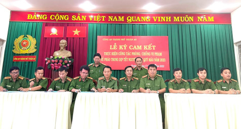 10 phường, xã ký cam kết không để xảy ra tình trạng đốt pháo trái phép dịp tết