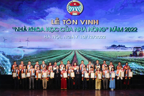 Hội Nông dân tôn vinh 62 nhà khoa học của nhà nông năm 2022