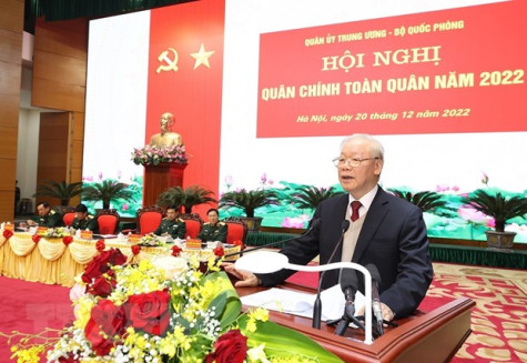 Phát biểu của Tổng Bí thư tại Hội nghị Quân chính toàn quân năm 2022