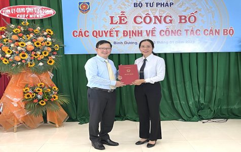 Công bố Quyết định bổ nhiệm Cục trưởng Cục Thi hành án dân sự tỉnh Bình Dương