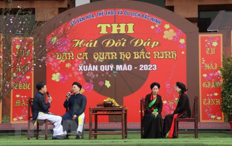 Rộn ràng hội thi hát Di sản dân ca Quan họ Bắc Ninh năm 2023