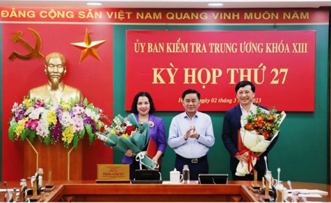 Bộ Chính trị chuẩn y hai Phó Chủ nhiệm Ủy ban Kiểm tra Trung ương