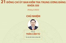 21 đồng chí trong Ủy ban Kiểm tra Trung ương Đảng khóa XIII