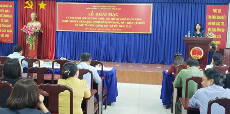 73 thí sinh thi nâng ngạch công chức - thăng hạng viên chức năm 2022