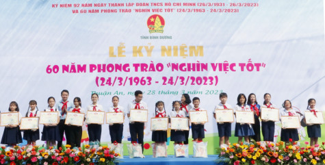 Thiếu nhi Bình Dương tiếp nối phong trào “Nghìn việc tốt”