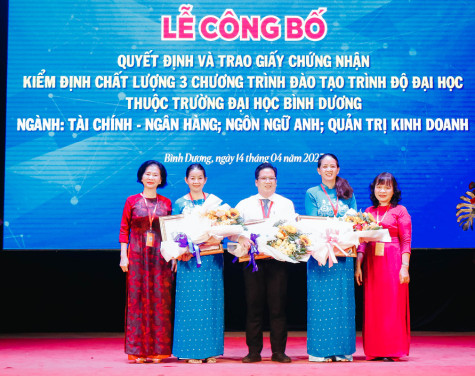 Trường Đại học Bình Dương: Đạt chuẩn kiểm định chất lượng giáo dục ở 3 chương trình đào tạo