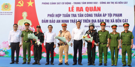 TX.Bến Cát: Ra quân tấn công tội phạm, bảo đảm an ninh trật tự