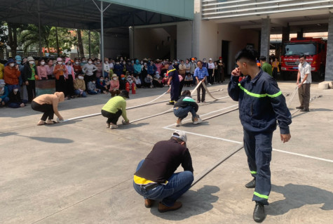 TP.Dĩ An: Bồi dưỡng nghiệp vụ phòng cháy chữa cháy cho các trường học