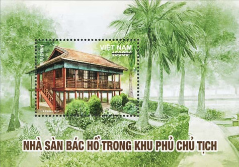 Phát hành bộ tem bưu chính Nhà sàn Bác Hồ trong khu Phủ Chủ tịch