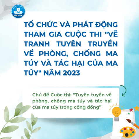 Phát động tham gia cuộc thi “Vẽ tranh tuyên tuyền về phòng, chống ma túy và tác hại của ma túy”