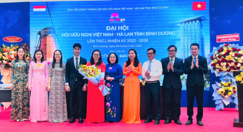 Bà Huỳnh Đinh Thái Linh được bầu làm Chủ tịch Hội Hữu nghị Việt Nam - Hà Lan tỉnh Bình Dương