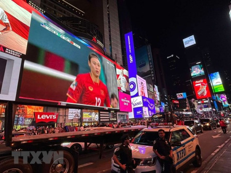 World Cup: Trận đấu Việt Nam-Mỹ được phát tại Quảng trường Thời đại