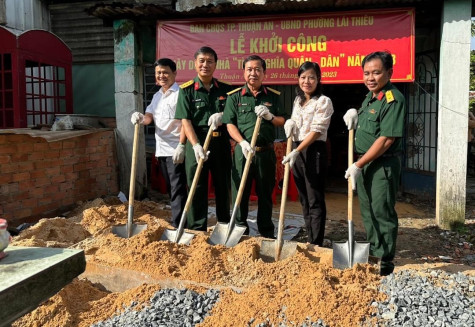 TP.Thuận An: Khởi công xây dựng Nhà "Tình nghĩa - Quân - Dân"