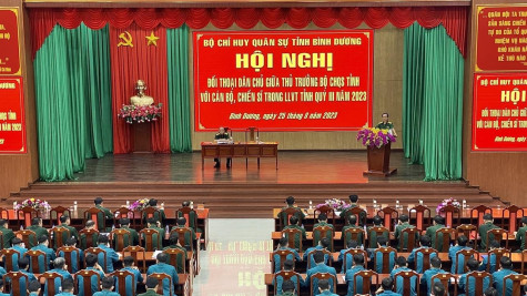 Bộ Chỉ huy Quân sự tỉnh đối thoại dân chủ quý III