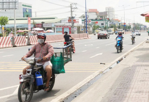 Tình trạng ùn tắc giao thông tại giao lộ X1- ĐT743 đã được khắc phục