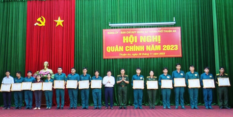 Ban CHQS TP.Thuận An, TP.Dĩ An: Đạt nhiều kết quả quan trọng trong năm 2023