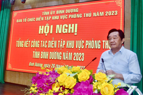 Bình Dương: Tổng kết diễn tập khu vực phòng thủ năm 2023