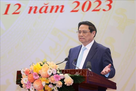 Thủ tướng Phạm Minh Chính dự Hội nghị tổng kết năm 2023 của ngành Giao thông vận tải