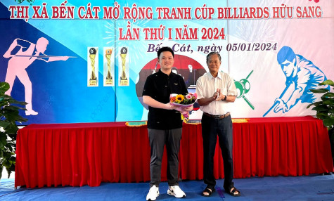 TX.Bến Cát: 130 tay cơ tranh tài Giải Billiards caroom 3 băng mừng Đảng - mừng Xuân Giáp Thìn 2024