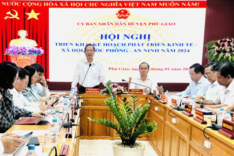 Huyện Phú Giáo: Năm 2024 phấn đấu thu nhập bình quân đầu người đạt 84 triệu đồng