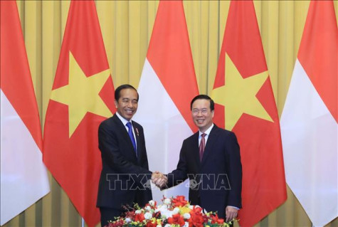 Chủ tịch nước Võ Văn Thưởng hội đàm với Tổng thống Indonesia Joko Widodo