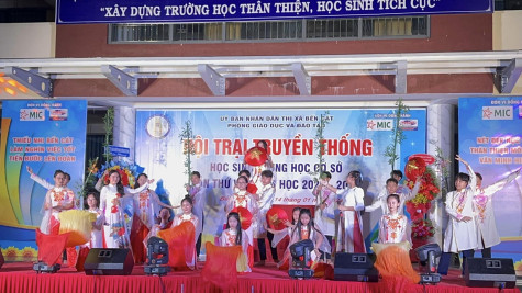 Hơn 500 trại sinh tham gia Hội trại truyền thống học sinh TX.Bến Cát lần thứ VIII