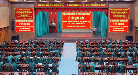 Bộ Chỉ huy Quân sự tỉnh: Tiễn quân nhân xuất ngũ năm 2024