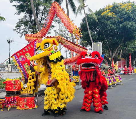 TP.Thủ Dầu Một: Hàng chục đoàn tham gia đồng diễn nghệ thuật lân sư rồng