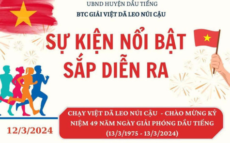 Giải việt dã truyền thống leo núi Cậu lần thứ 21 năm 2024: Tạo khí thế vui tươi chào mừng kỷ niệm 49 năm giải phóng huyện Dầu Tiếng