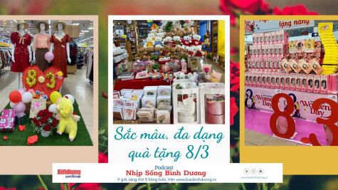 NHỊP SỐNG BÌNH DƯƠNG: Sắc màu, đa dạng quà tặng 8/3