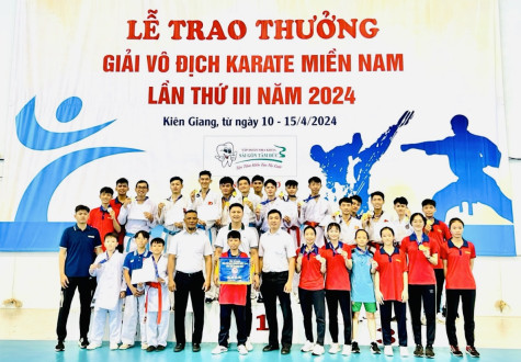 Giải vô địch karate miền Nam lần thứ 3-2024: Bình Dương giành hạng 3 chung cuộc