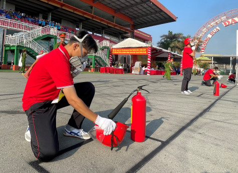 Tổ liên gia tham gia hội thi chữa cháy và cứu nạn, cứu hộ