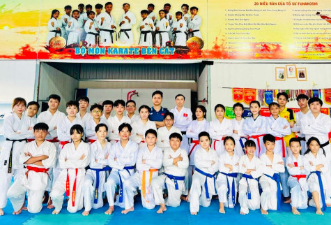 Sân chơi hè ý nghĩa cho võ sinh Karate Bến Cát