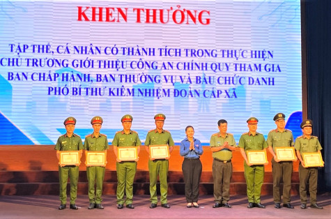 Toàn tỉnh có 7 chiến sĩ công an làm phó bí thư đoàn kiêm nhiệm cấp xã