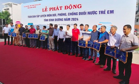 Bình Dương: Phát động toàn dân tập luyện môn bơi, phòng, chống đuối nước trẻ em 2024