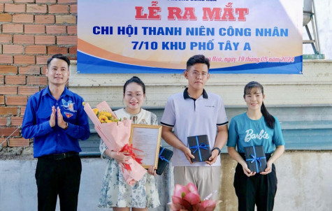 Phường Đông Hòa (TP.Dĩ An): Thành lập Chi hội Thanh niên công nhân 7/10, khu phố Tây A