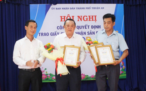 TP.Thuận An: Công bố 7 sản phẩm đạt chứng nhận OCOP 3 sao