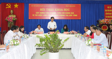 Hội thảo khoa học “Xây dựng tiêu chuẩn, tiêu chí đánh giá vị trí việc làm của trường chính trị cấp tỉnh”