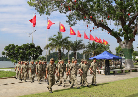 Sẵn sàng cho lễ ra mắt lực lượng tham gia bảo vệ an ninh trật tự ở cơ sở