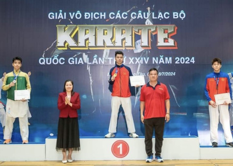 Giải vô địch các câu lạc bộ karate quốc gia lần thứ 24-2024: Bình Dương giành 24 huy chương các loại