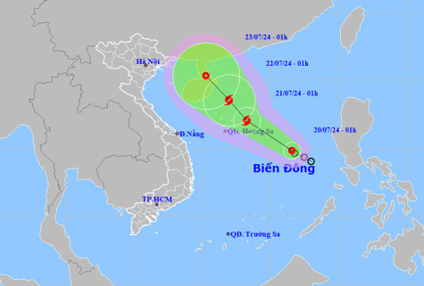 Thời tiết ngày 20-7: Áp thấp nhiệt đới có thể mạnh lên thành bão, mưa dông tại nhiều nơi